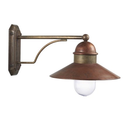 Il Fanale Borgo venkovní nástěnné svítidlo z mosazi, mědi a skla 1xE27 max 100W, průměr 34cm, IP44