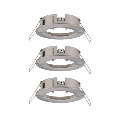 Paulmann Choose, sada bodovek kartáčovaná ocel 3x10W, průměr 7,8cm IP44