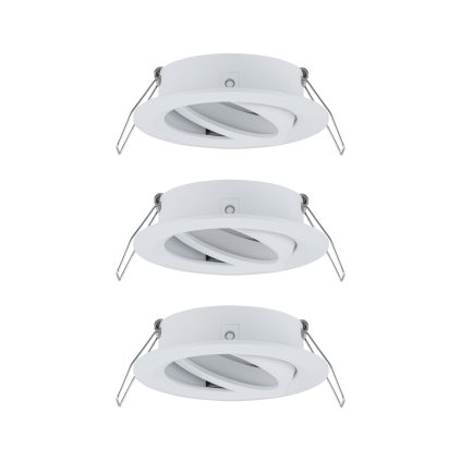 Paulmann Choose, sada bílých výklopných bodovek 3x10W, průměr 8,4cm