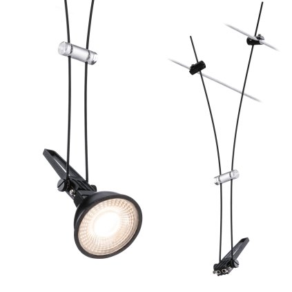 Paulmann Comet, černý spot pro lankový systém, 1xGU5,3 max.50W