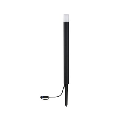 Paulmann Plug&Shine Flarea, vekovní černé sloupkové svítidlo LED 3,6W 3000K, výška 60cm , IP65