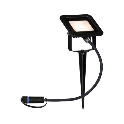 Paulmann Plug&Shine Ground Spike, zahradní reflektor LED 6,8W 3000K, černá, IP65