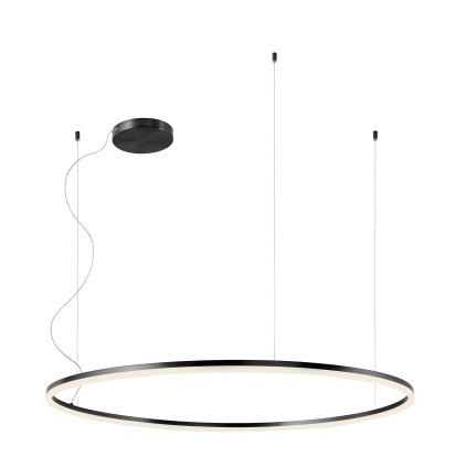 Redo Orbit direct, závěsné kruhové svítidlo, 76W LED 3000K stmívatelné DALI, černá, prům. 120cm