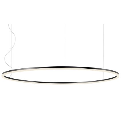 Redo Orbit direct, závěsné kruhové svítidlo, 110W LED 3000K stmívatelné TRIAC, černá, prům. 150cm