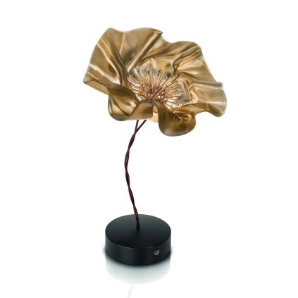 Slamp Lafleur Velvet battery, stolní designová lampička na baterii, 1,3W LED 2700K, výška 26cm