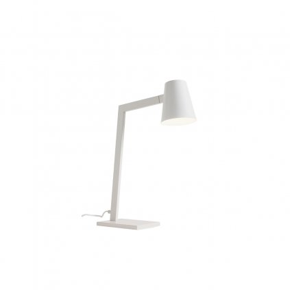 Redo Mingo, bílá lampa na stůl v severském stylu, 1x42W E27, výška 55cm