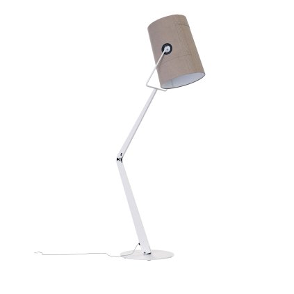 Diesel Fork floor, podlahová lampa z béžového kovu a šedé tkaniny, 2x25W E14, výška 170,4cm