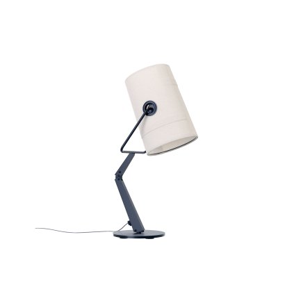 Diesel Fork table, stolní lampa z antracitového kovu a béžové tkaniny, 1x15W E14, výška 56cm
