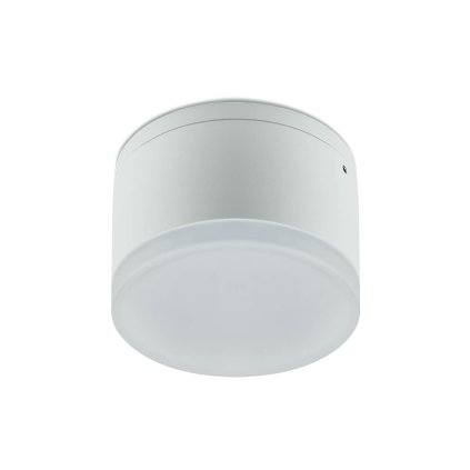 Redo Akron, venkovní ​​bílé stropní svítidlo LED 9W 3000K, průměr 10,8cm, IP54