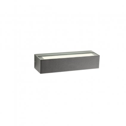 Redo Aroos, antracitové venkovní nástěnné svítidlo se svícením nahoru/dolu LED 12W 3000K, délka 22cm, IP65