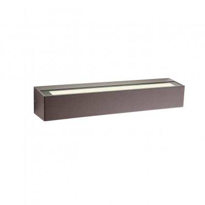 Redo Aroos, rezavohnědé venkovní nástěnné svítidlo se svícením nahoru/dolu LED 21W 3000K, délka 38cm, IP65