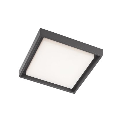 Redo Bezel, venkovní stropní svítidlo LED 25W 3000K, antracitová, 27 x 27 cm, IP54