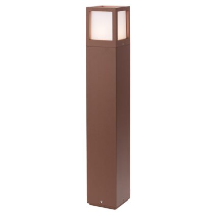 Redo Brick, hnědé venkovní sloupkové svítidlo, 1xE27, výška 65cm, IP54