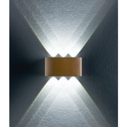 Redo Fabo, venkovní bílé nástěnné svítidlo se svícením nahoru/dolů LED 6W 3000K, délka 17cm IP54