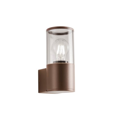 Redo Fred, hnědá venkovní nástěnná lampa, 1xE27 max 20W, výška 20cm, IP54