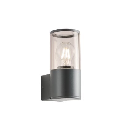 Redo Fred, antracitová venkovní nástěnná lampa, 1xE27 max 20W, výška 20cm, IP54