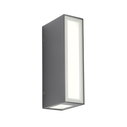 Redo Ivar, antracitové venkovní nástěnné svítidlo LED 8W 3000K, výška 16,5cm, IP54