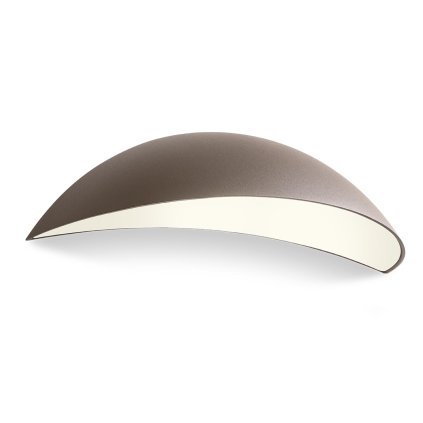 Redo Palma, nástěnné venkovní svítidlo LED 18W 3000K, hnědá, šířka 34,6cm, IP54