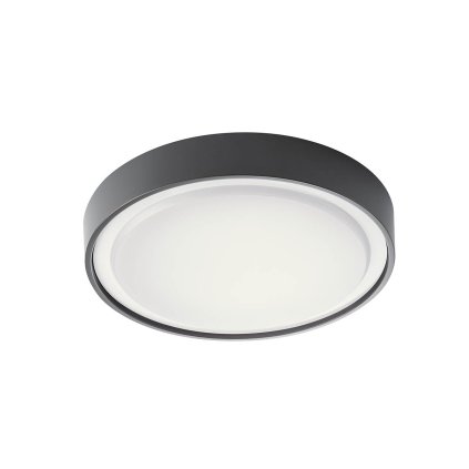 Redo Ponza, stropní venkovní svítidlo LED 16W 3000K, antracit, průměr 26cm, IP65