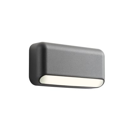 Redo Sapo, antracitové venkovní nástěnné orientační svítidlo LED 3W 3000K, šířka 15,5cm, IP65