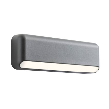 Redo Sapo, antracitové venkovní nástěnné orientační svítidlo LED 5W 3000K, šířka 24cm, IP65