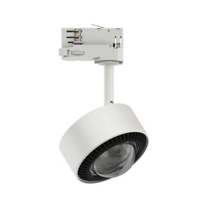 Paulmann ProRail3 Aldan, bílý reflektor, 8,5W LED 4000K stmívatelný, průměr 9,8cm