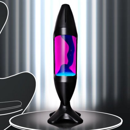 mathmos fireflow candle lava lamp black pink turquoise