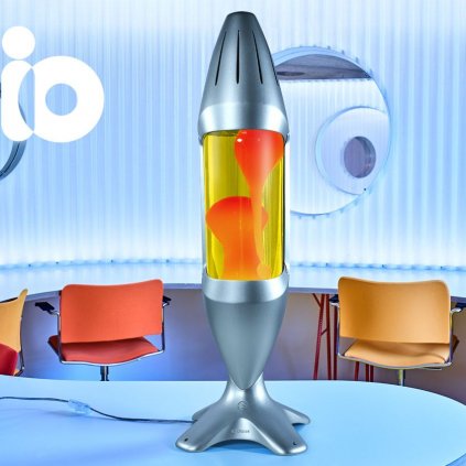 mathmos io giant lava lamp yellow orange
