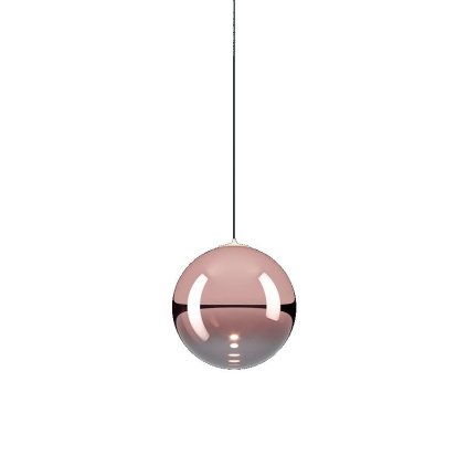 Lodes Random Solo 12, závěs z červeno-zlatého foukaného skla, 1x3W LED 2700K, prům.12cm
