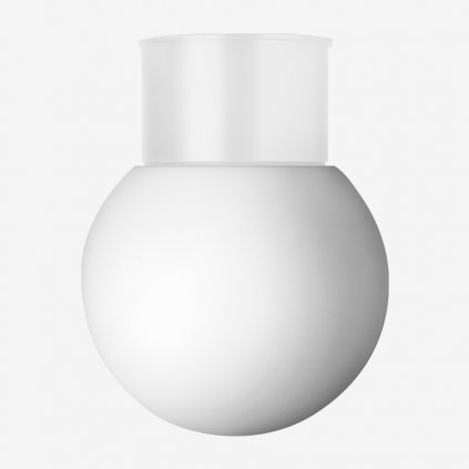 Lucis Alfa, stropní svítidlo v kombinaci bílého skla a bíle lakované montury, 1x40W E14, prům. 11,5 cm