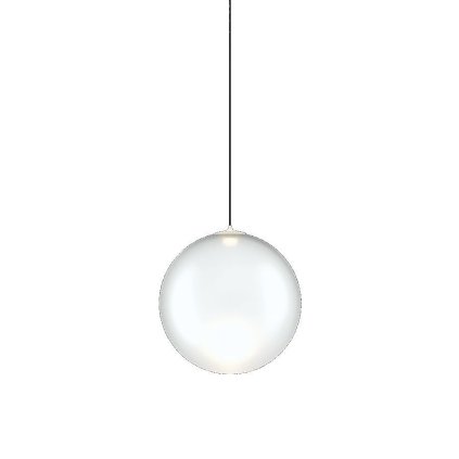 Lodes Random Solo 14, závěs z bílého foukaného skla, 1x3W LED 2700K, prům.14cm