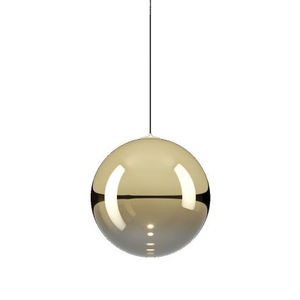 Lodes Random Solo 18, závěs ze zlatého foukaného skla, 1x3W LED 2700K, prům.18cm