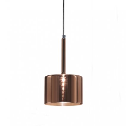 Axolight Spillray GI, závěsné svítidlo z bronzem pokoveného skla, LED 1,5W G4 prům. 14cm, zapuštěná montáž