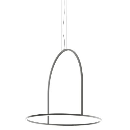 Axolight U-Light, závěsné svítidlo, 63W LED, 3000K, antracit, prům. 90cm