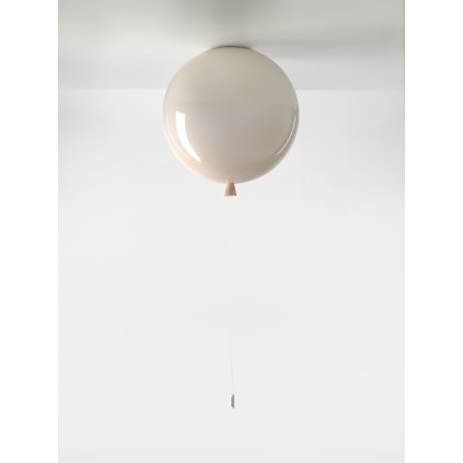 Brokis Memory, stropní svítící balonek ze světle růžového skla, 1x15W, prům. 40cm