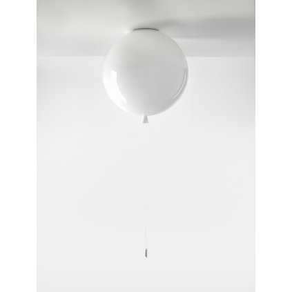 Brokis Memory, stropní svítící balonek ze bílého skla, 1x15W E27, prům. 40cm