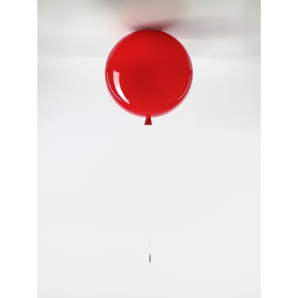 Brokis Memory, stropní svítící balonek z červeného skla, 1x15W E27, prům. 40cm