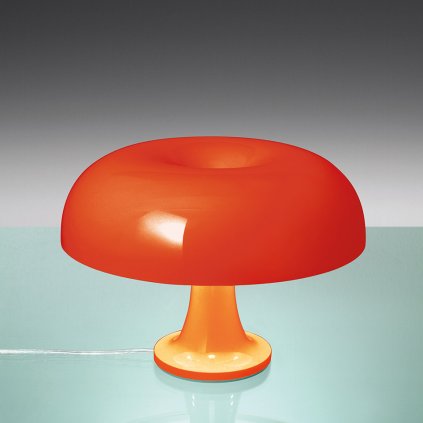 Artemide Nessino, oranžová designová stolní lampa, 4x20W E14, výška 22cm