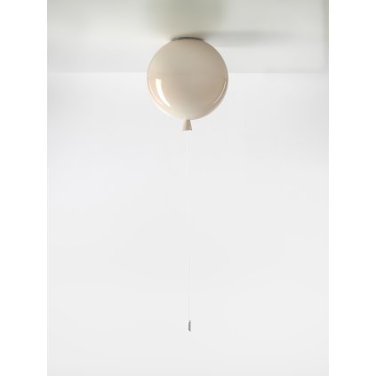 Brokis Memory, stropní svítící balonek ze světle růžového skla, 1x15W E27, prům. 30cm