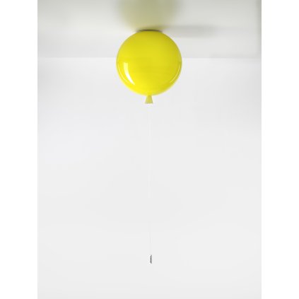 Brokis Memory, stropní svítící balonek ze žlutého skla, 1x15W E27, prům. 30cm