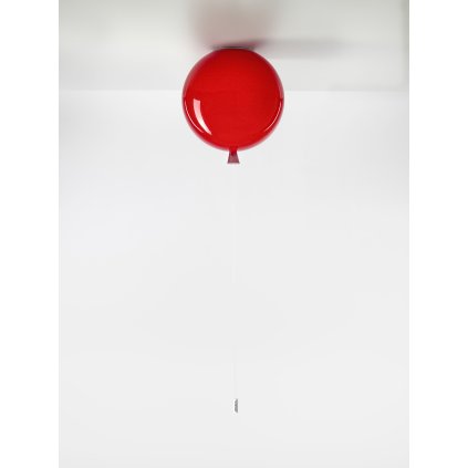 Brokis Memory, stropní svítící balonek z červeného skla, 1x15W E27, prům. 30cm