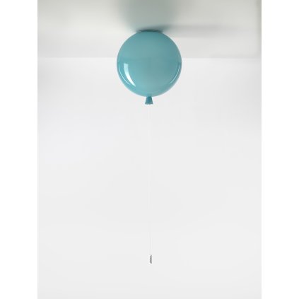 Brokis Memory, stropní svítící balonek ze tyrkysového skla, 1x15W E27, prům. 30cm