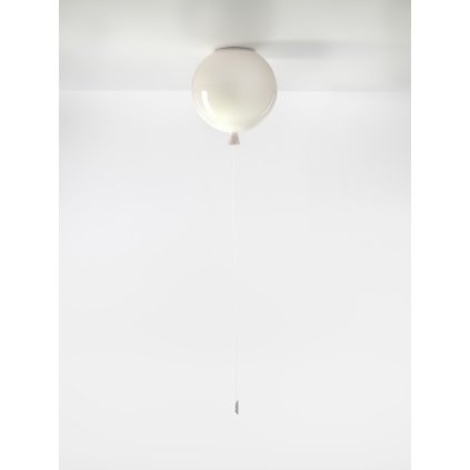 Brokis Memory, stropní svítící balonek ze světle růžového skla, 1x15W E27, prům. 25cm