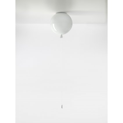 6741 7 brokis memory stropni svitici balonek ze bileho skla 1x15w e27 prum 25cm