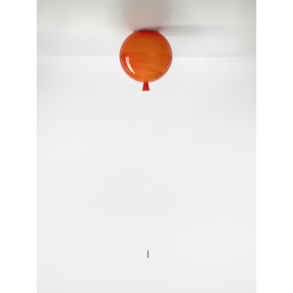 Brokis Memory, stropní svítící balonek z oranžového skla, 1x15W E27, prům. 25cm