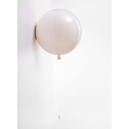 Brokis Memory, nástěnný svítící balonek ze světle růžového skla, 1x15W E27, prům. 40cm
