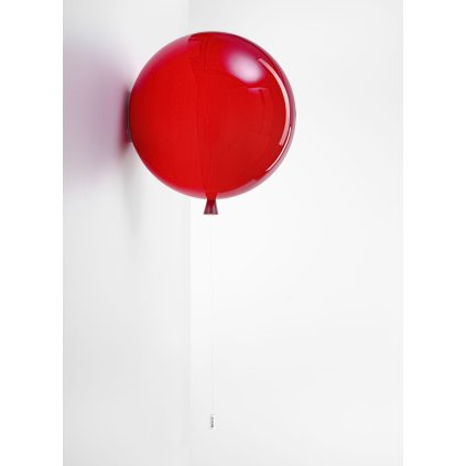 Brokis Memory, nástěnný svítící balonek z červeného skla, 1x15W E27 E27, prům. 40cm