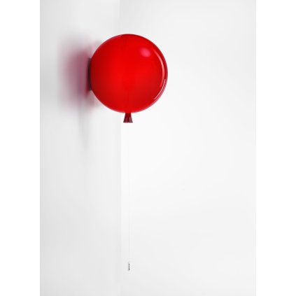 Brokis Memory, nástěnný svítící balonek z červeného skla, 1x15W E27, prům. 30cm