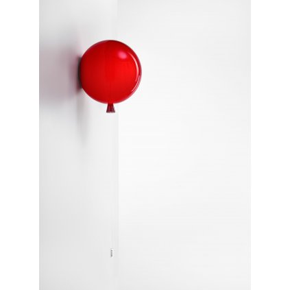 6810 7 brokis memory nastenny svitici balonek z cerveneho skla 1x15w e27 prum 25cm