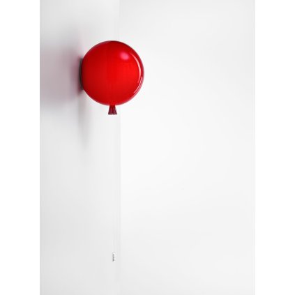 Brokis Memory, nástěnný svítící balonek z červeného skla, 1x15W E27, prům. 25cm